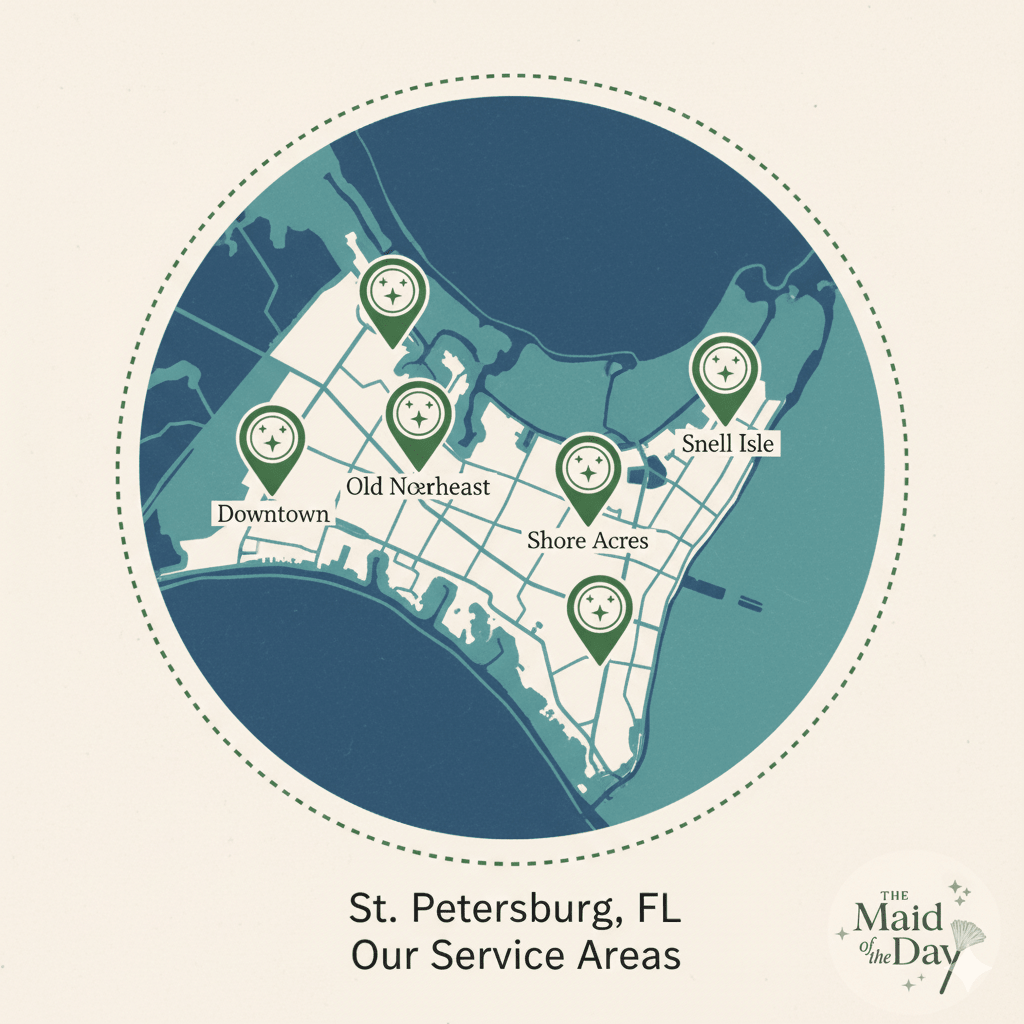 St Petersburg FL cleaning service coverage areas including downtown Old Northeast and Shore Acres