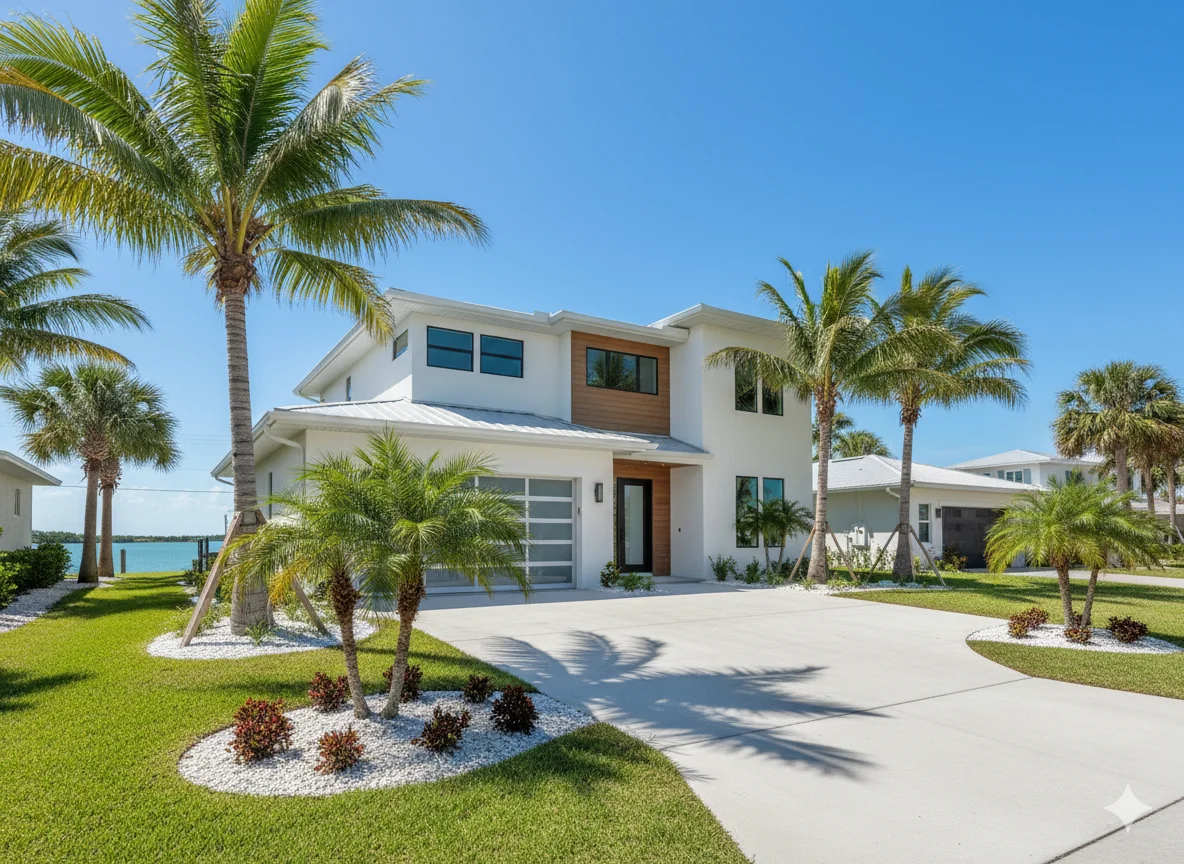 Beautiful St Petersburg FL home exterior showing professional house cleaning service area
