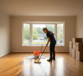 Move-out cleaning service by The Maid of The Day in an empty Detroit Metro home ready for new owners