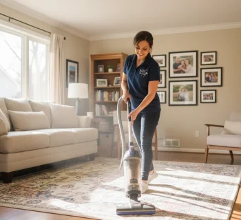The Maid of The Day recurring house cleaning service in a family home in Metro Detroit