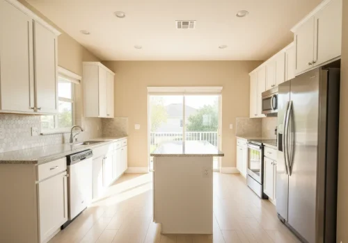 Move-out cleaning service in St. Petersburg FL — spotless empty kitchen ready for inspection